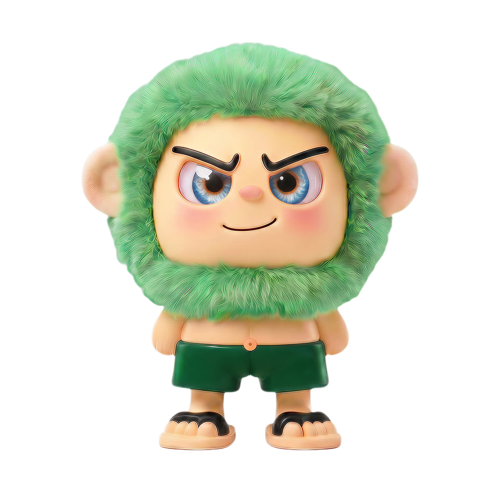 EXQULIFE AI Robot: Leizi GE AI Companion & Emo Robot, Plush Interactive Toy Figure  (Green, Smiling Expression)