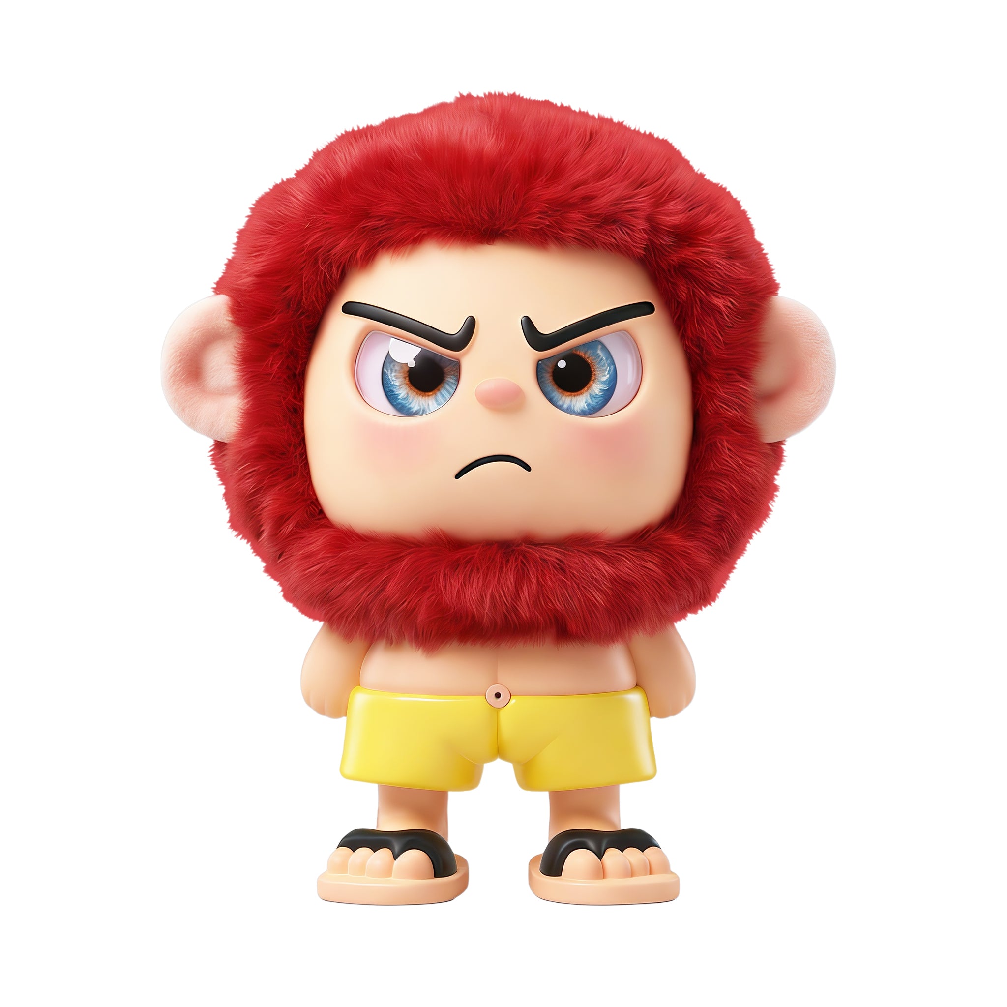 Leizi GE AI Companion & Emo Robot, Plush Interactive Toy Figure (Rose Red, Frowning Expression)