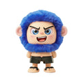 Leizi GE AI Companion & Emo Robot, Plush Interactive Toy Figure (Blue, Laughing Expression)