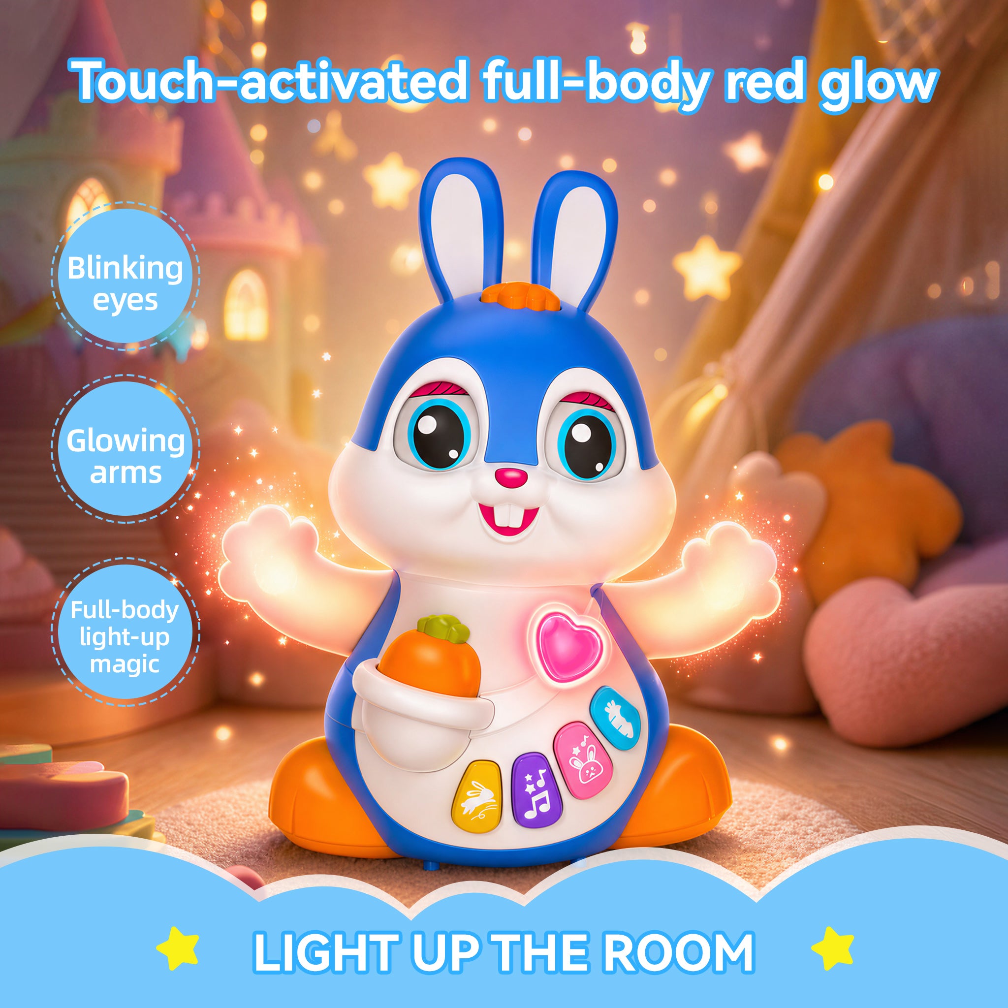 Cute Bunny AI Talking Stuffed Robot Toy, Emo Robot & Family AI Companion