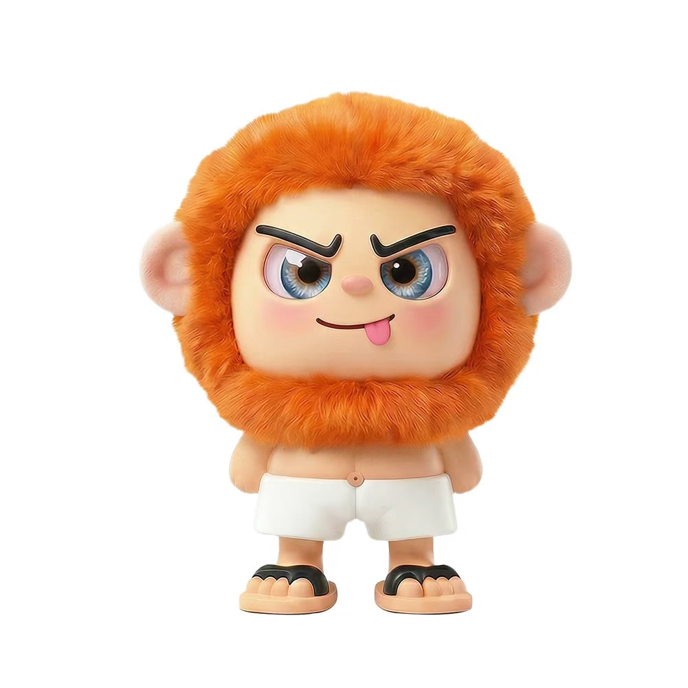 Leizi GE AI Companion & Emo Robot, Plush Interactive Toy Figure  (Orange, Blepping Expression)